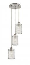 Innovations Lighting 113B-3P-SN-M18-SN - Nestbrook - 3 Light - 11 inch - Brushed Satin Nickel - Cord hung - Multi Pendant