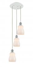 Innovations Lighting 113B-3P-WPC-G391 - Ellery - 3 Light - 12 inch - White Polished Chrome - Cord Hung - Multi Pendant