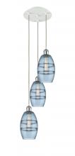 Innovations Lighting 113B-3P-WPC-G557-6BL - Vaz - 3 Light - 12 inch - White Polished Chrome - Cord Hung - Multi Pendant