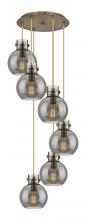 Innovations Lighting 116-410-1PS-BB-G410-8SM - Newton Sphere - 6 Light - 19 inch - Brushed Brass - Cord hung - Multi Pendant