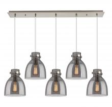 Innovations Lighting 125-410-1PS-SN-G412-8SM - Newton Bell - 5 Light - 40 inch - Brushed Satin Nickel - Linear Pendant