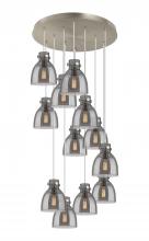 Innovations Lighting 126-410-1PS-SN-G412-8SM - Newton Bell - 12 Light - 27 inch - Brushed Satin Nickel - Multi Pendant