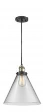 Innovations Lighting 201C-BAB-G42-L - Cone - 1 Light - 12 inch - Black Antique Brass - Cord hung - Mini Pendant