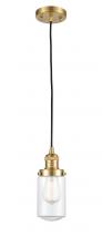 Innovations Lighting 201C-SG-G312 - Dover - 1 Light - 5 inch - Satin Gold - Cord hung - Mini Pendant