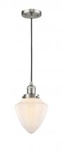 Innovations Lighting 201C-SN-G661-7 - Bullet - 1 Light - 7 inch - Brushed Satin Nickel - Cord hung - Mini Pendant