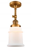 Innovations Lighting 201F-BB-G181 - Canton - 1 Light - 6 inch - Brushed Brass - Semi-Flush Mount