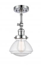 Innovations Lighting 201F-PC-G324 - Olean - 1 Light - 7 inch - Polished Chrome - Semi-Flush Mount