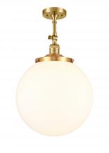 Innovations Lighting 201F-SG-G201-14 - Beacon - 1 Light - 14 inch - Satin Gold - Semi-Flush Mount