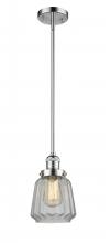 Innovations Lighting 201S-PC-G142 - Chatham - 1 Light - 7 inch - Polished Chrome - Stem Hung - Mini Pendant