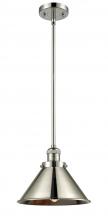 Innovations Lighting 201S-PN-M10-PN - Briarcliff - 1 Light - 10 inch - Polished Nickel - Stem Hung - Mini Pendant