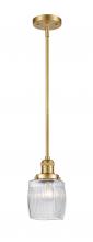 Innovations Lighting 201S-SG-G302 - Colton - 1 Light - 6 inch - Satin Gold - Stem Hung - Mini Pendant