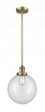 Innovations Lighting 201S-BB-G201-12 - Beacon - 1 Light - 12 inch - Brushed Brass - Stem Hung - Mini Pendant