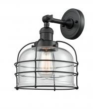 Innovations Lighting 203-BK-G72-CE - Bell Cage - 1 Light - 9 inch - Matte Black - Sconce