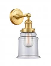 Innovations Lighting 203-SG-G182 - Canton - 1 Light - 7 inch - Satin Gold - Sconce