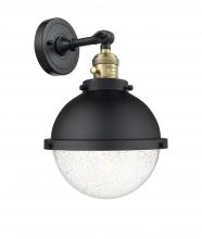 Innovations Lighting 203SW-BAB-HFS-84-BK - Hampden - 1 Light - 9 inch - Black Antique Brass - Sconce