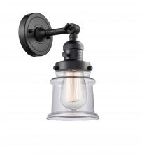 Innovations Lighting 203SW-BK-G182S - Canton - 1 Light - 5 inch - Matte Black - Sconce