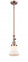 Innovations Lighting 206-AC-G191 - Bellmont - 1 Light - 6 inch - Antique Copper - Stem Hung - Mini Pendant