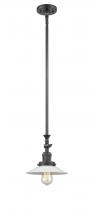 Innovations Lighting 206-OB-G1 - Halophane - 1 Light - 9 inch - Oil Rubbed Bronze - Stem Hung - Mini Pendant