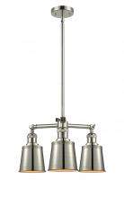 Innovations Lighting 207-PN-M9 - Addison - 3 Light - 19 inch - Polished Nickel - Stem Hung - Chandelier