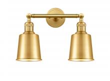 Innovations Lighting 208-SG-M9-SG - Addison - 2 Light - 16 inch - Satin Gold - Bath Vanity Light