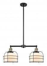 Innovations Lighting 209-BAB-G71-CE - Bell Cage - 2 Light - 24 inch - Black Antique Brass - Stem Hung - Island Light