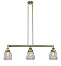 Innovations Lighting 213-AB-G142 - Chatham - 3 Light - 39 inch - Antique Brass - Stem Hung - Island Light