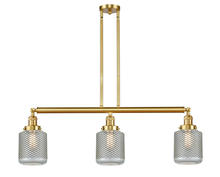 Innovations Lighting 213-SG-G262 - Stanton - 3 Light - 39 inch - Satin Gold - Stem Hung - Island Light