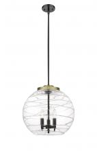 Innovations Lighting 221-3S-BAB-G1213-16-LED - Athens Deco Swirl - 3 Light - 16 inch - Black Antique Brass - Cord hung - Pendant