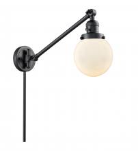 Innovations Lighting 237-BK-G201-6 - Beacon - 1 Light - 6 inch - Matte Black - Swing Arm