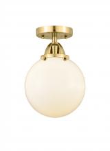 Innovations Lighting 288-1C-SG-G201-8 - Beacon - 1 Light - 8 inch - Satin Gold - Semi-Flush Mount