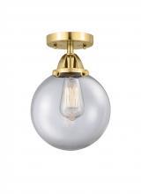 Innovations Lighting 288-1C-SG-G202-8 - Beacon - 1 Light - 8 inch - Satin Gold - Semi-Flush Mount