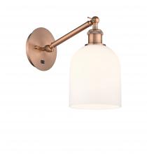 Innovations Lighting 317-1W-AC-G558-6GWH - Bella - 1 Light - 6 inch - Antique Copper - Sconce