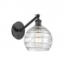 Innovations Lighting 317-1W-BK-G1213-8 - Athens Deco Swirl - 1 Light - 8 inch - Matte Black - Sconce