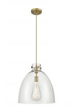 Innovations Lighting 410-1PL-BB-G412-16CL - Newton Bell - 1 Light - 16 inch - Brushed Brass - Cord hung - Pendant