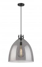 Innovations Lighting 410-1PL-BK-G412-18SM - Newton Bell - 1 Light - 18 inch - Matte Black - Cord hung - Pendant