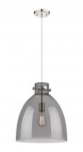 Innovations Lighting 410-1PL-PN-G412-14SM - Newton Bell - 1 Light - 14 inch - Polished Nickel - Cord hung - Pendant