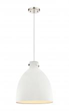 Innovations Lighting 410-1PL-PN-M412-16W - Newton Sphere - 1 Light - 16 inch - Polished Nickel - Cord hung - Pendant