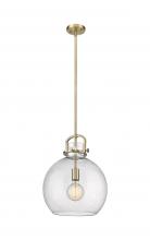 Innovations Lighting 410-1SL-BB-G410-14SDY - Newton Sphere - 1 Light - 14 inch - Brushed Brass - Pendant