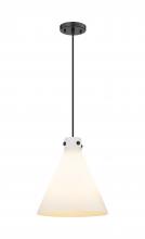 Innovations Lighting 410-3PL-BK-G411-16WH - Newton Cone - 3 Light - 16 inch - Matte Black - Cord hung - Pendant