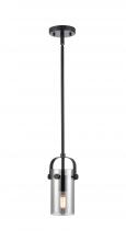 Innovations Lighting 423-1S-BK-G423-7SM - Pilaster II Cylinder - 1 Light - 7 inch Long Glass - Matte Black - Pendant