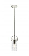 Innovations Lighting 423-1S-PN-G423-7DE - Pilaster II Cylinder - 1 Light - 7 inch Long Glass - Polished Nickel - Pendant