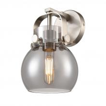 Innovations Lighting 423-1W-SN-G410-6SM - Pilaster II Sphere - 1 Light - 7 inch - Satin Nickel - Sconce