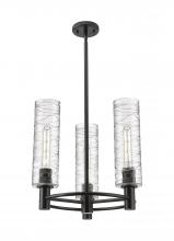 Innovations Lighting 434-3CR-BK-G434-12DE - Crown Point - 3 Light - 18 inch - Matte Black - Pendant