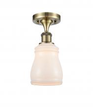 Innovations Lighting 516-1C-AB-G391 - Ellery - 1 Light - 5 inch - Antique Brass - Semi-Flush Mount