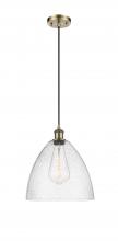 Innovations Lighting 516-1P-AB-GBD-124 - Bristol - 1 Light - 12 inch - Antique Brass - Cord hung - Mini Pendant