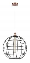 Innovations Lighting 516-1P-AC-CE-16-BK - Lake Placid - 1 Light - 16 inch - Antique Copper - Mini Pendant