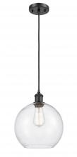 Innovations Lighting 516-1P-BK-G124-10 - Athens - 1 Light - 10 inch - Matte Black - Cord hung - Mini Pendant