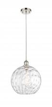 Innovations Lighting 516-1P-PN-G1215-12 - Athens Water Glass - 1 Light - 12 inch - Polished Nickel - Cord hung - Mini Pendant