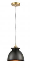 Innovations Lighting 516-1P-SG-M14-BK - Adirondack - 1 Light - 8 inch - Satin Gold - Cord hung - Mini Pendant