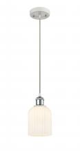 Innovations Lighting 516-1P-WPC-G559-5GWH - Bridal Veil - 1 Light - 5 inch - White Polished Chrome - Cord hung - Mini Pendant